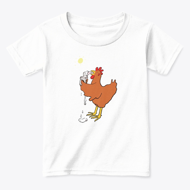 Chicken Enjoying Ice-cream