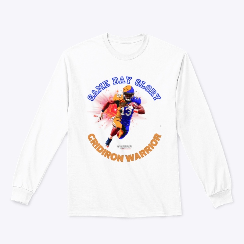 GRIDIRON WARRIOR Orange & Blue print