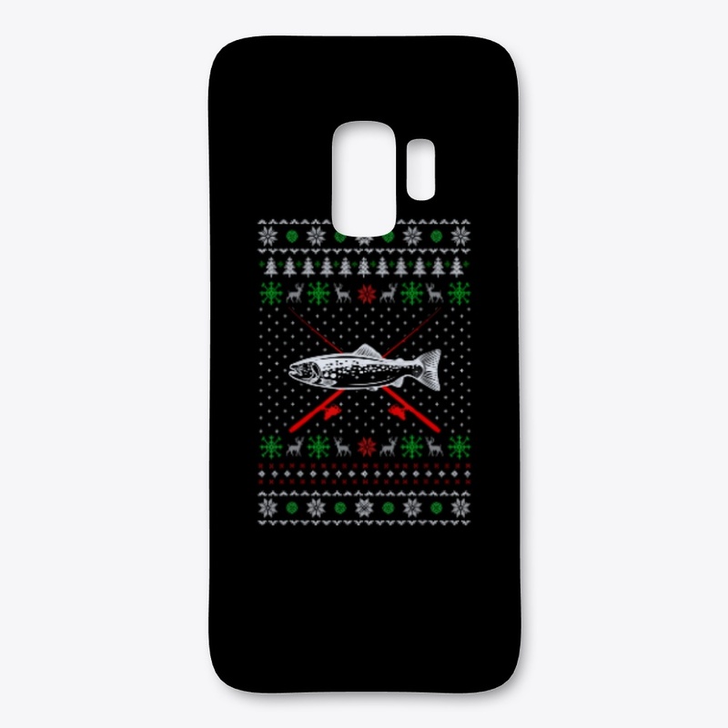 Ugly Christmas Merry Fishmas Fishing 