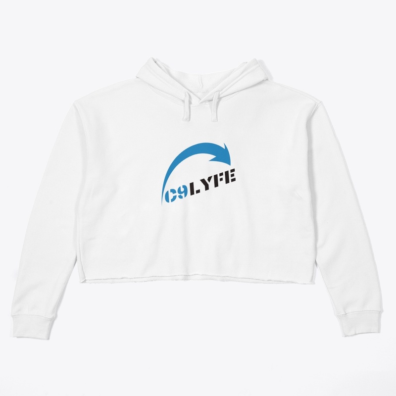 Cropped Hoodie- Black Logo