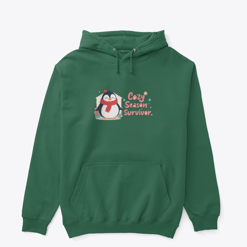 Cozy Season Survivor Penguin Design