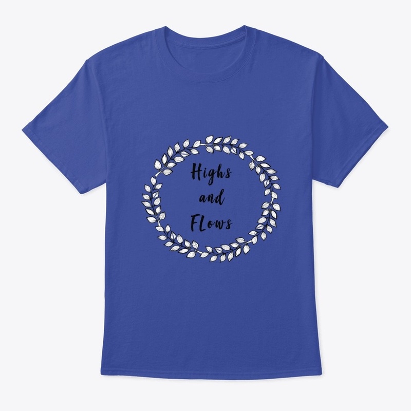 Highs And Flows print with Wreath circle