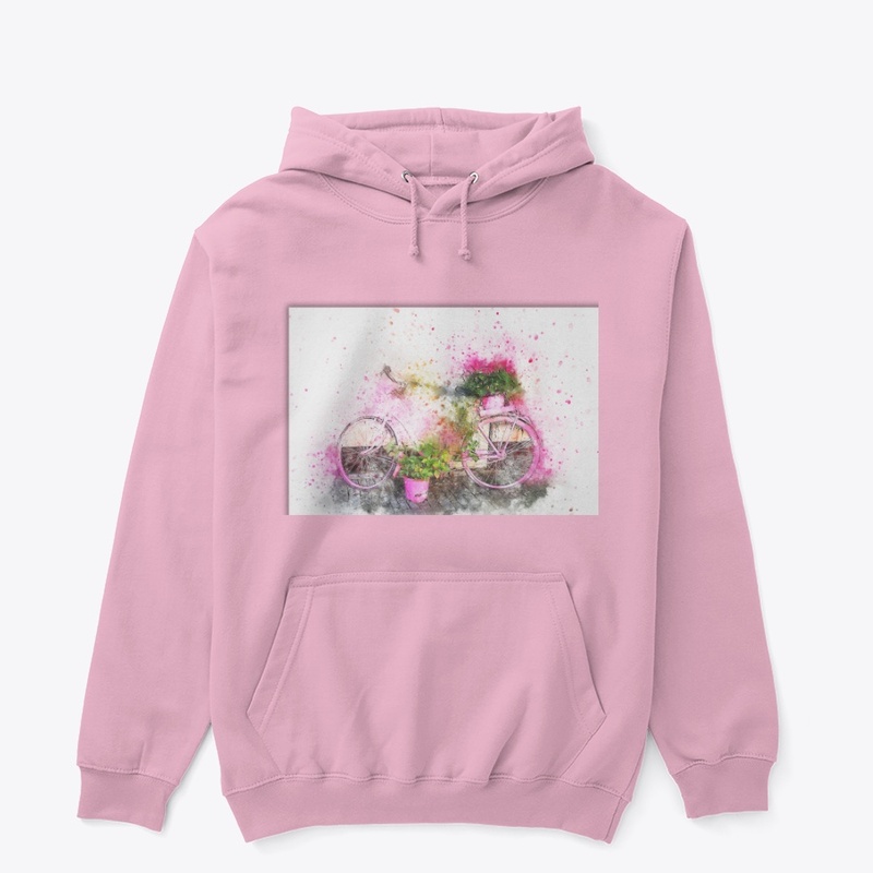 Bicycle Flower Abstract Art T shirt
