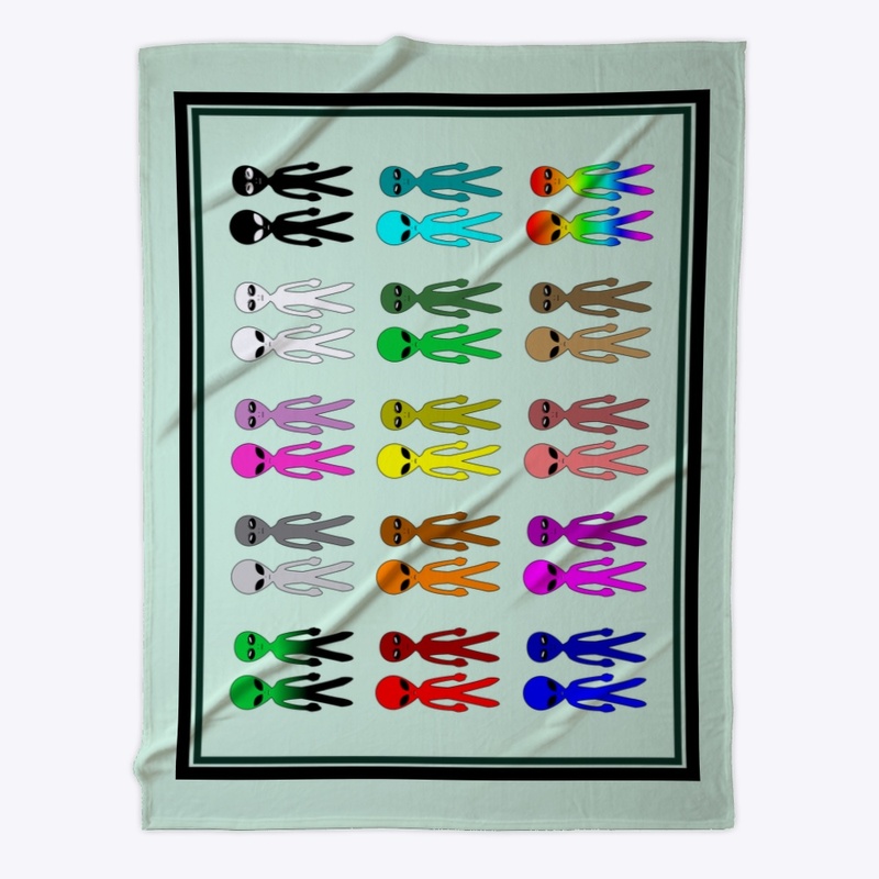 Alien Pairs Fleece Blanket