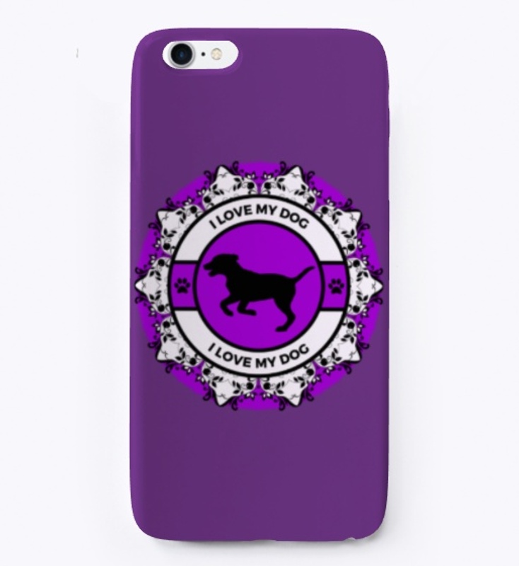 Purple/Violet I Love My Dog