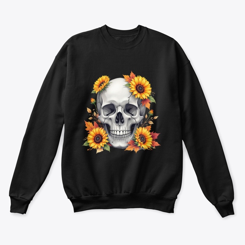 Skull in Bloom: Autumn Reverie T-Shirt