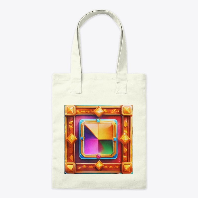 Vibrant Geometric Gem Frame Art