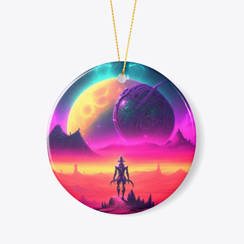 Psychadelic planet and alien