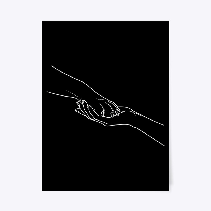 Rottweiler Paw & Human Hand