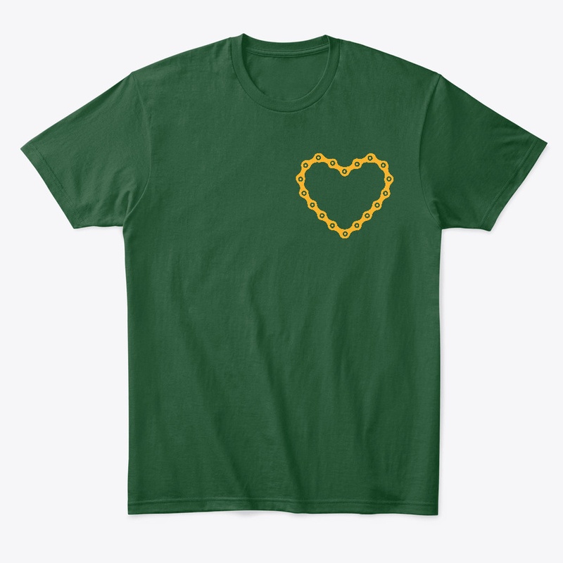 Bike chain heart t-shirt