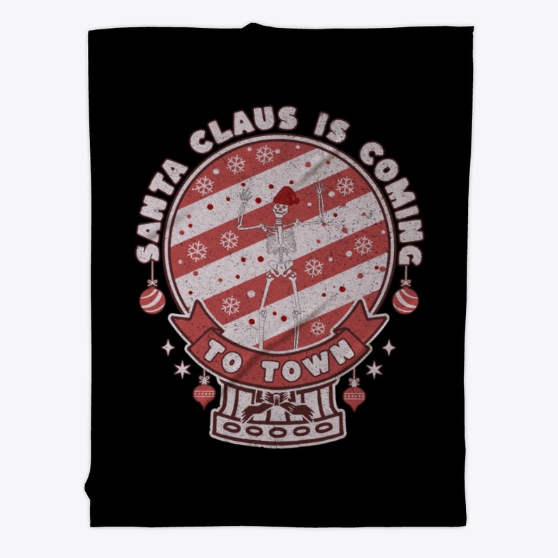 Santa Claus is coming to town skeleton
