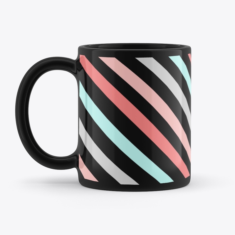 Multi Color Cross Pattern Mug