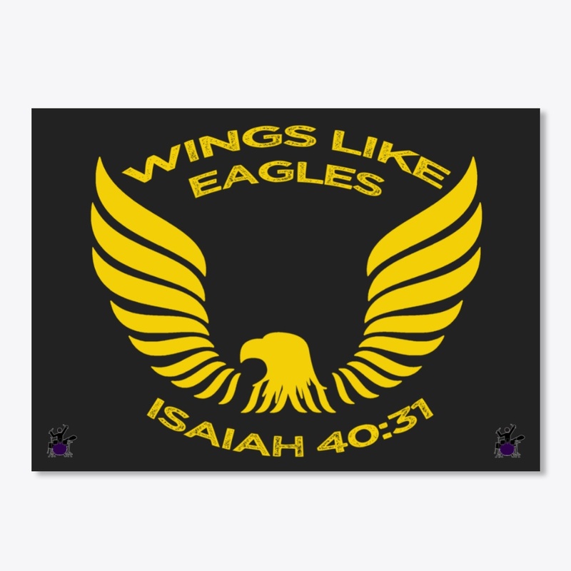 WINGS LIKE EAGLES STICKER
