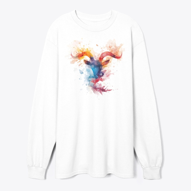Aries in Watercolor Flames