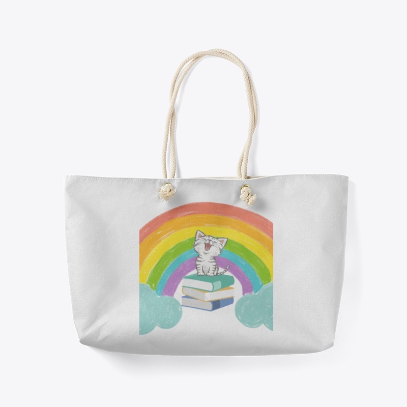 Take a look, book reading in rainbow