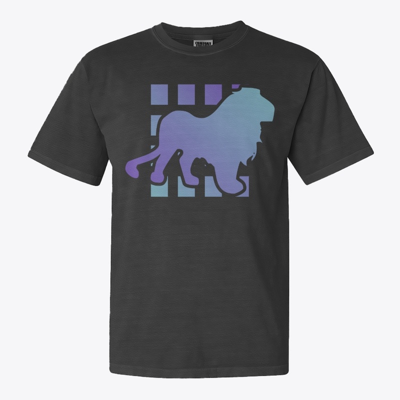 Gradient Lion Silhouette