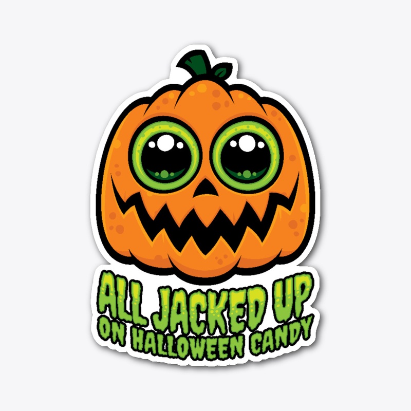 All Jacked Up on Halloween Candy Pumpkin