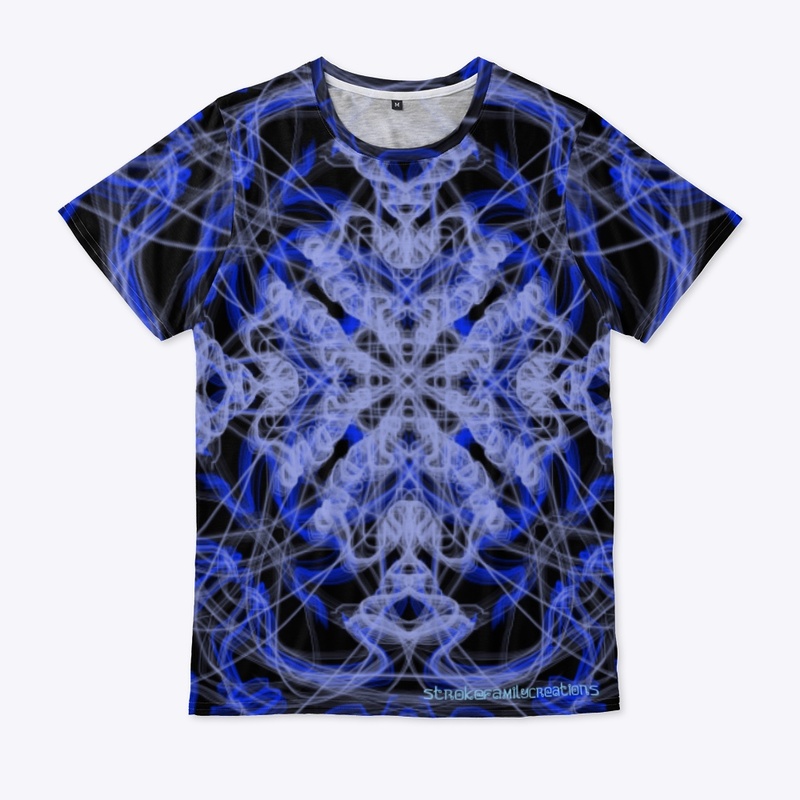 Blue psychedelic shirt “bioluminint”