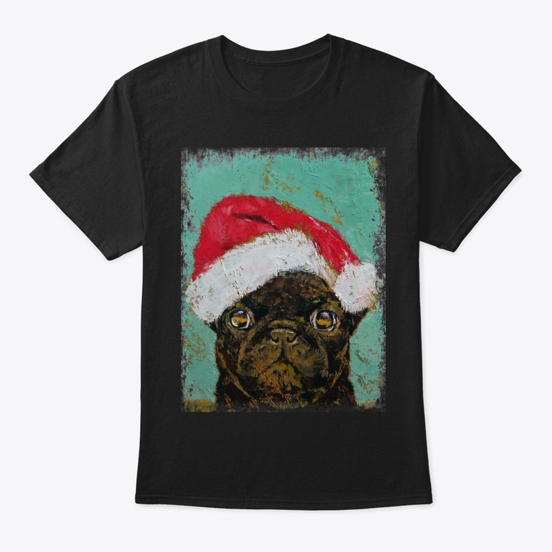 Funnyu gift Santa Pug slim fit