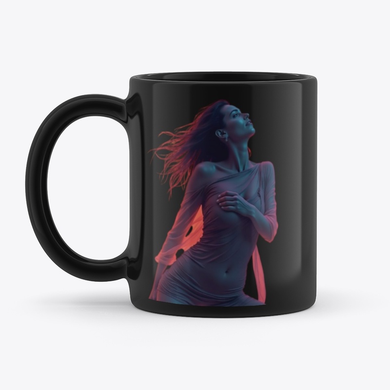 Neon Elegance – Electric Night Portrait