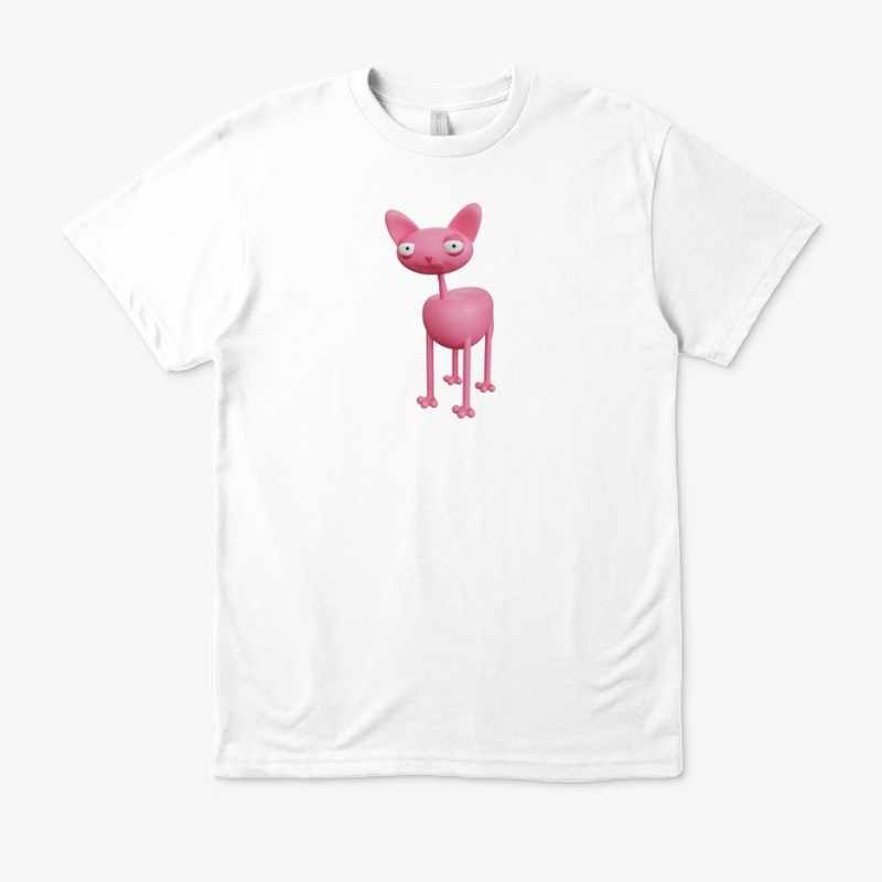 Pink cat Eco Unisex Tee
