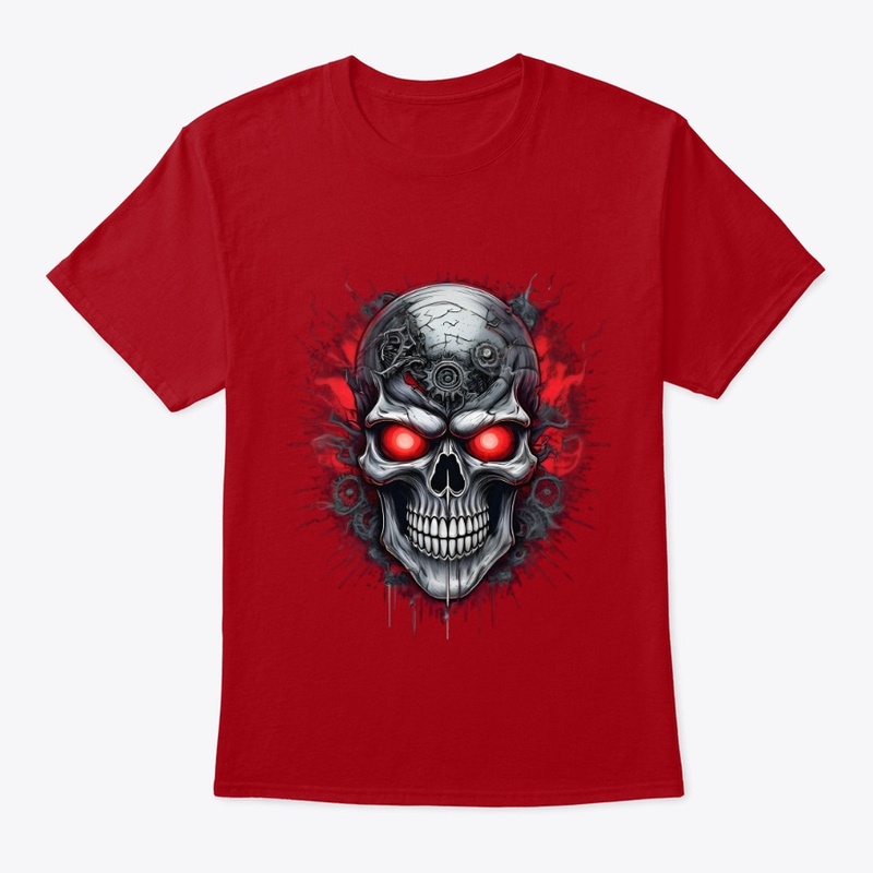 "Cyber Skull" – Industrial Power T-Shirt
