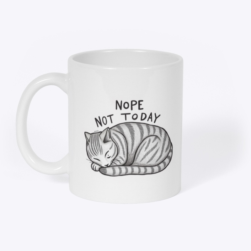 Nope not today sleepy cat