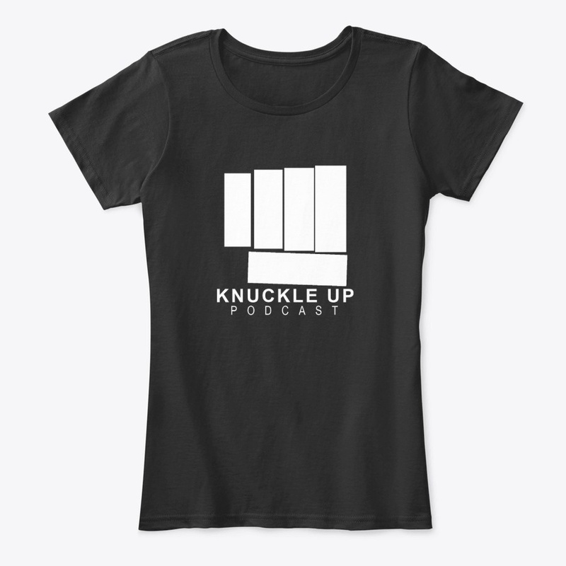 Knuckle Up Podcast Logo - White