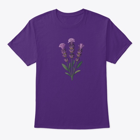 Purple Flower  Purple T-Shirt Front