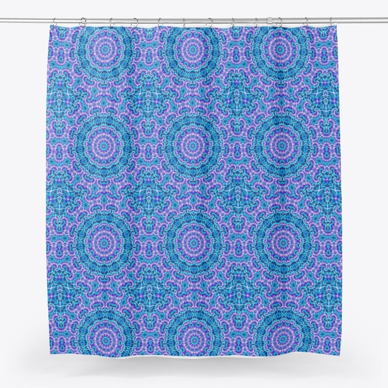 Blue and Purple Tie Dye Kaleidoscope