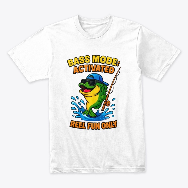 Bass Mode Fishing Fun Tee