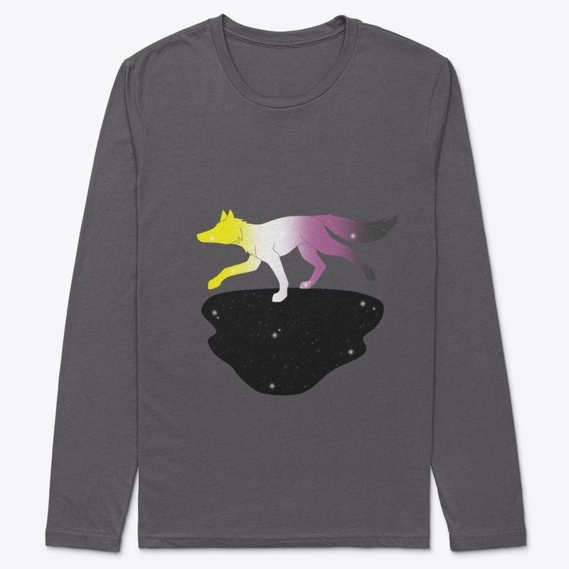 Non-binary starry running fox