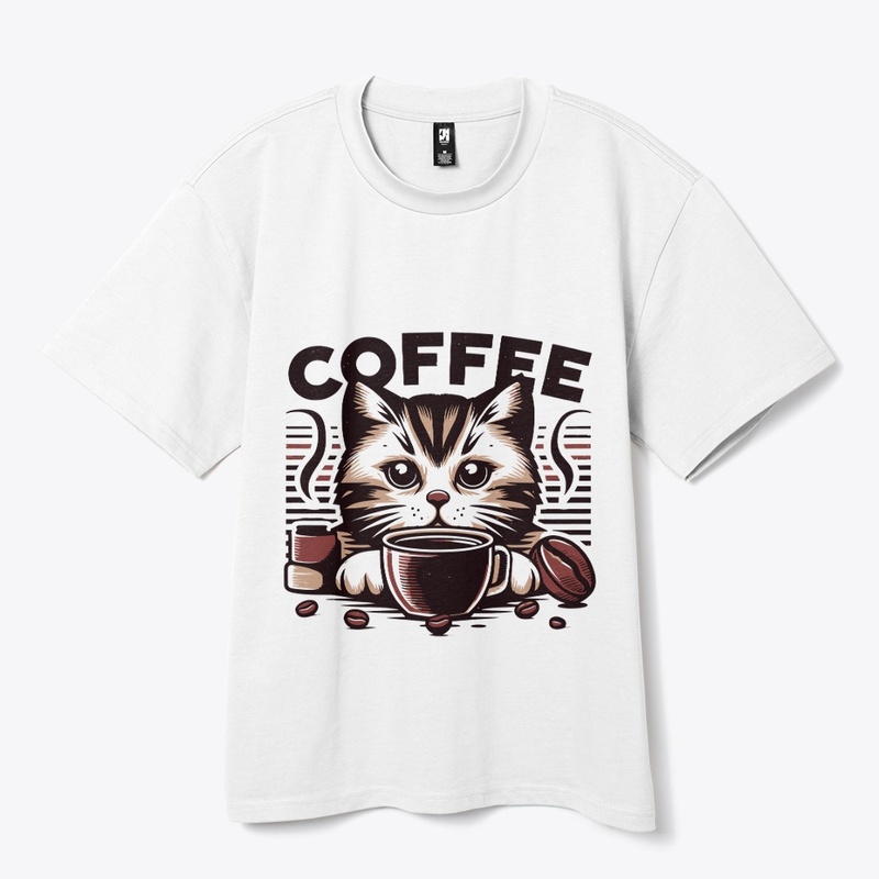 coffee cat love t shirt design