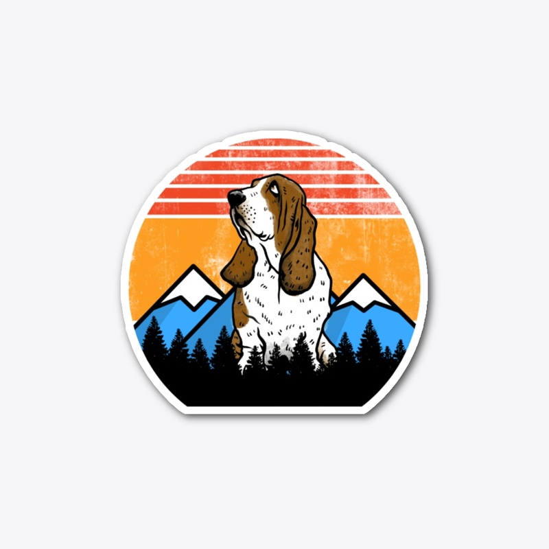 Retro Vintage Basset Hound 