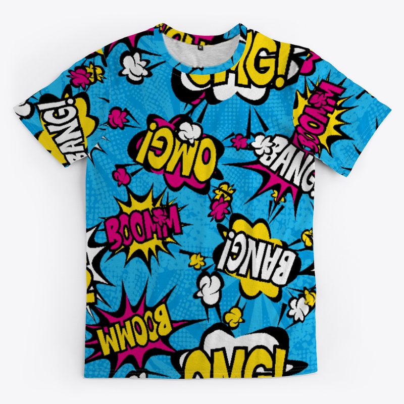 Cartoon Retro Explosion Seamless Pattern