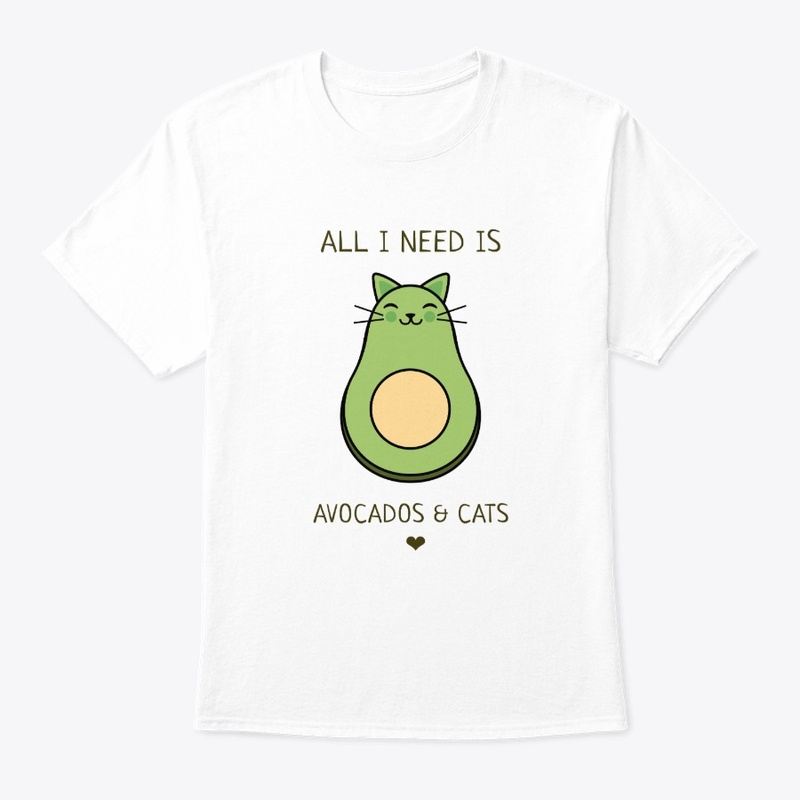 Avocado Cat Design | Funny Cat Tee