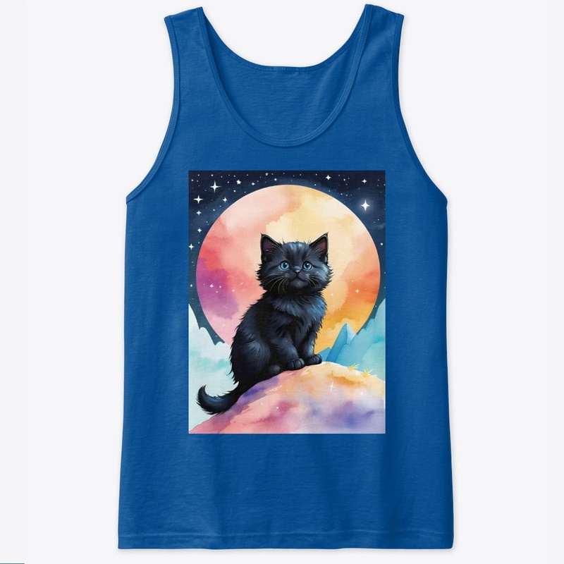 Cat and night stars