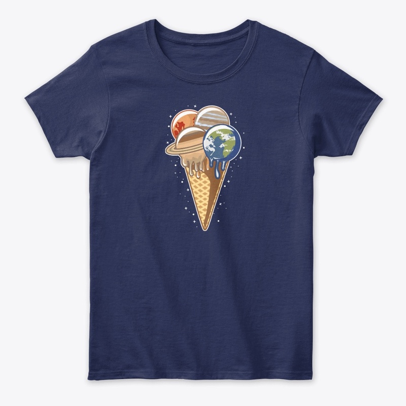 Planet Ice Cream Creative Art Design
