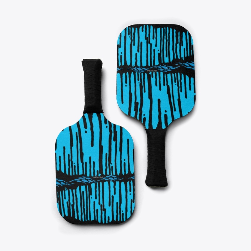 Blue and Black paint dripping