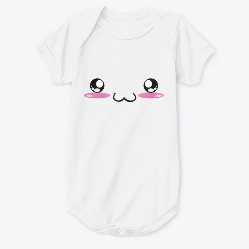 kawaii japaneses faces design: happy