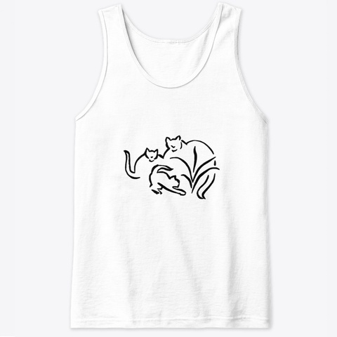 Tcgr Logo Tank Top (White, Grey, Yellow) White T-Shirt Front