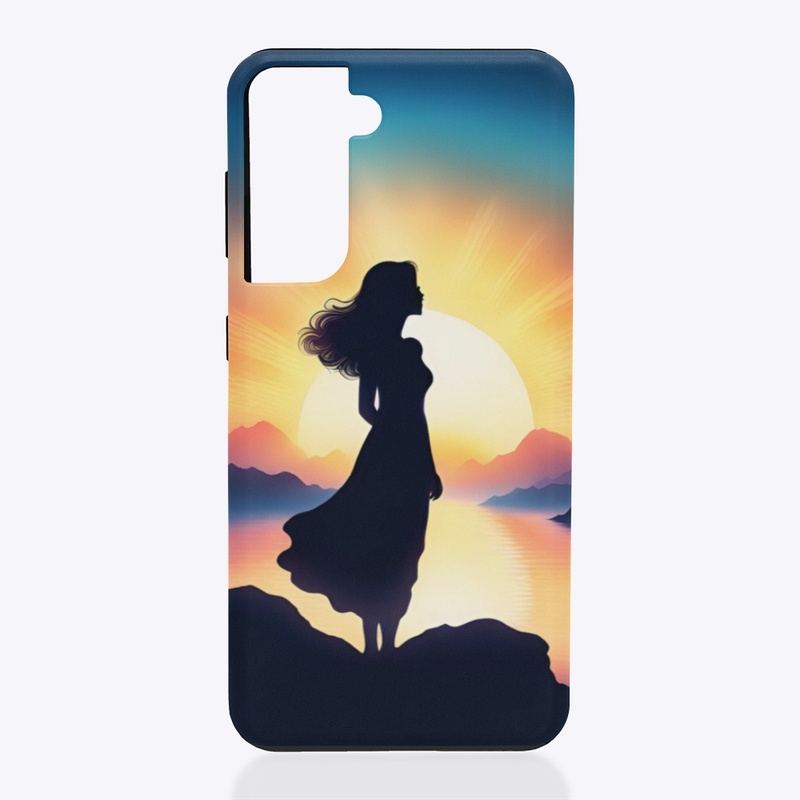 Dawn's Embrace: Silhouette at sunrise