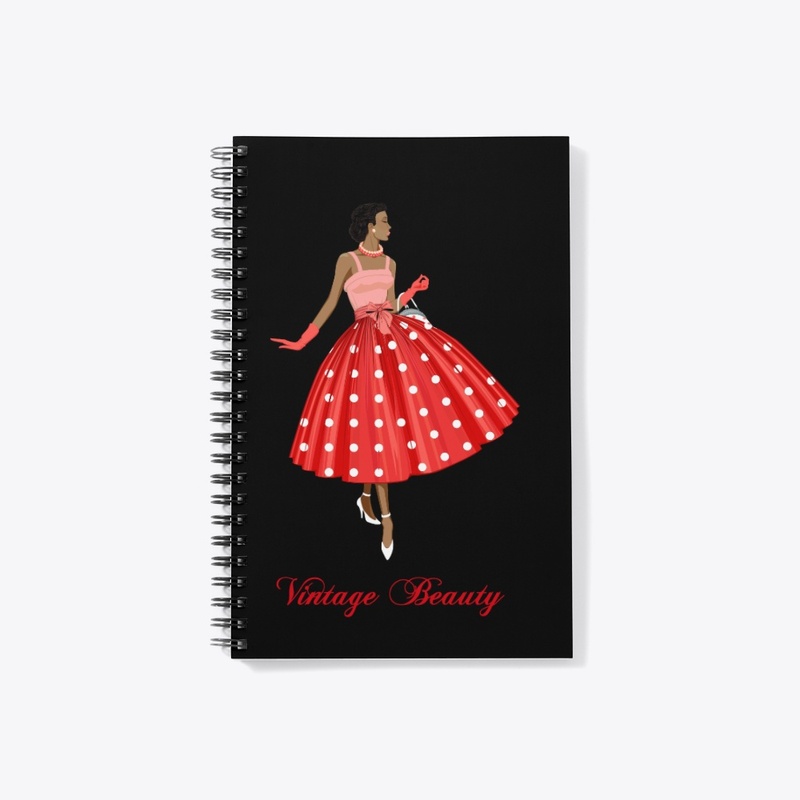 Vintage Beauty Notebook "Lady in Red"