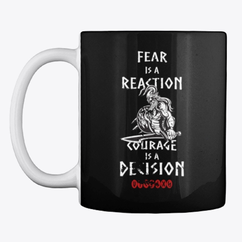 Viking Quote Courage & Fear Warrior Gift