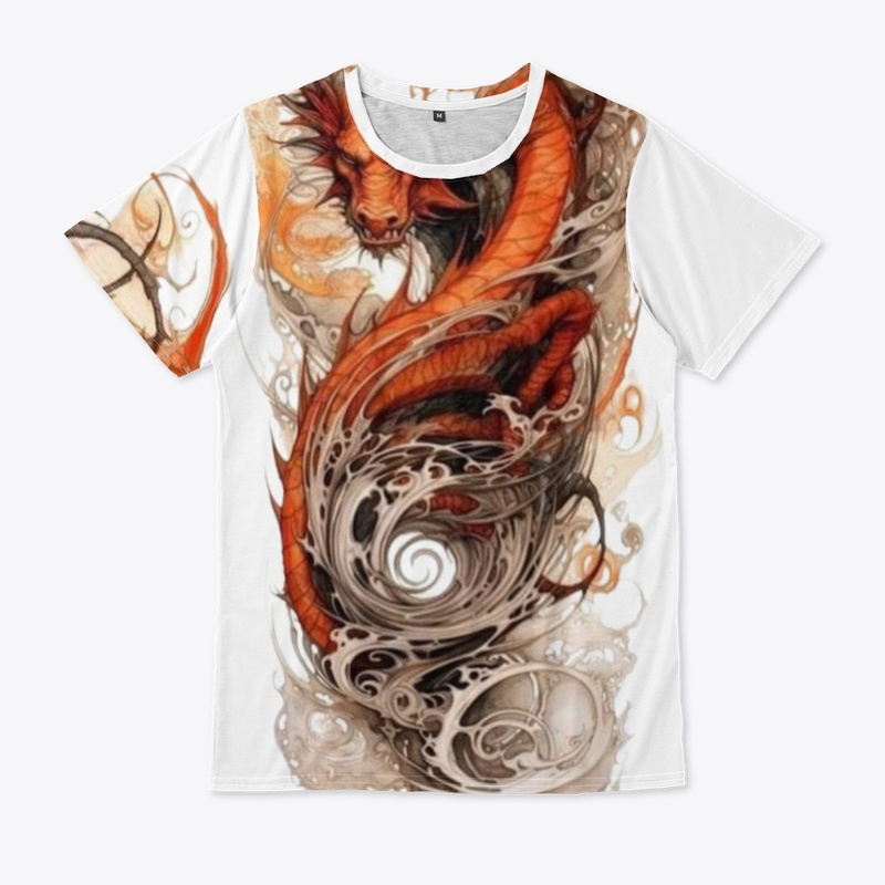 Dragon and tiger design T-shirt