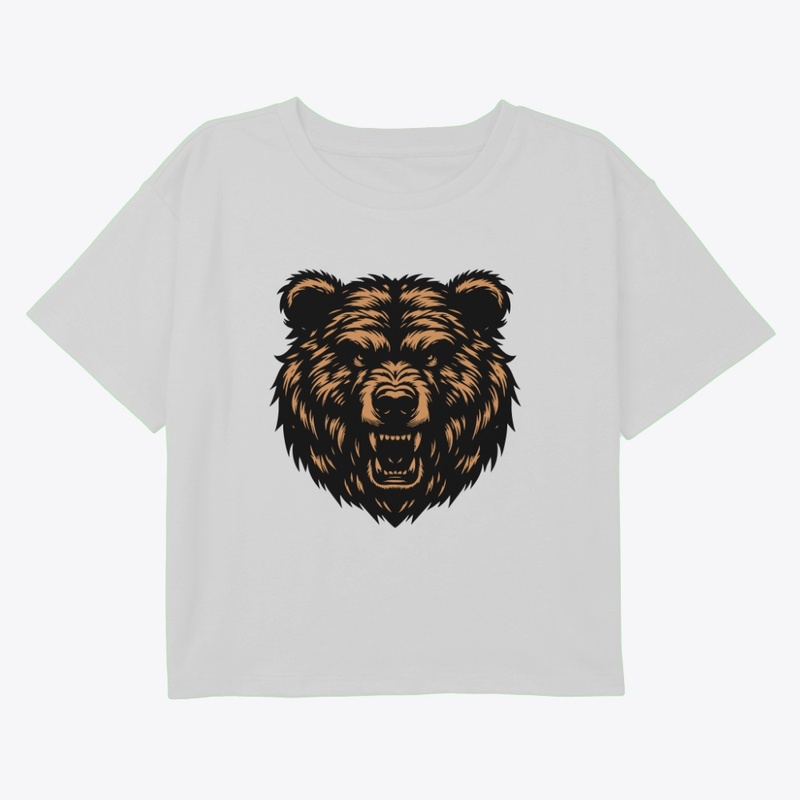 Angry Bear Head Design