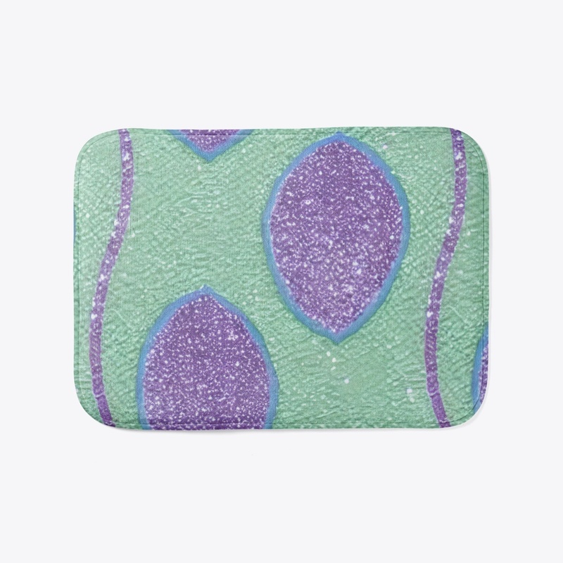Sparkly Green and Purple Circle Design