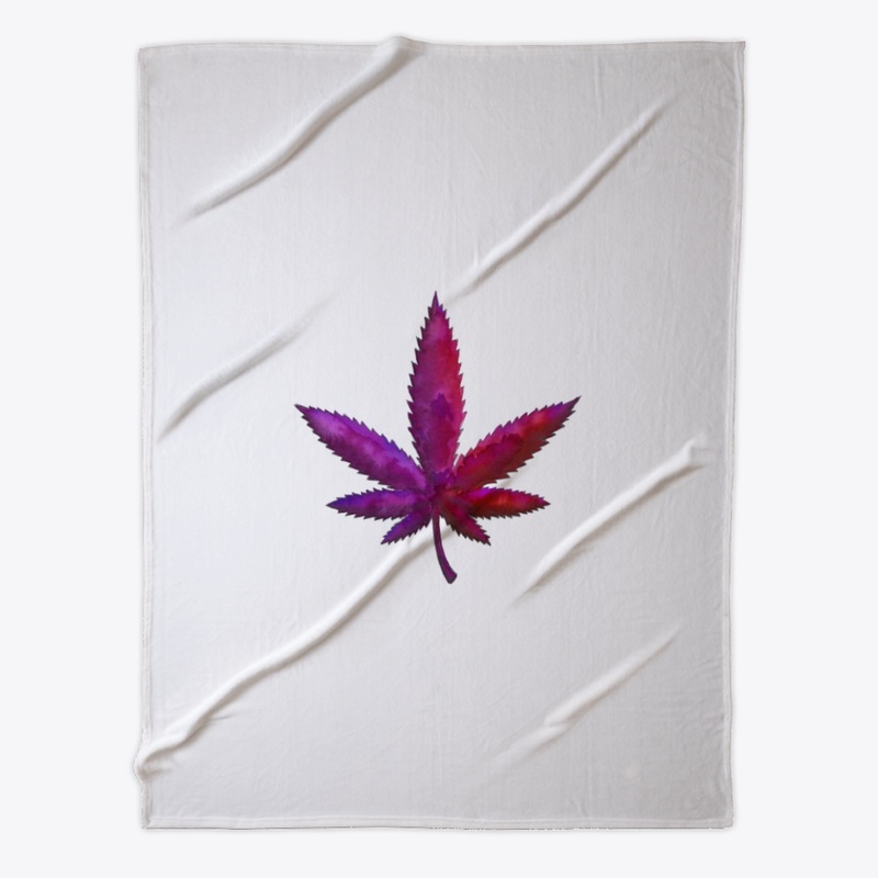 Bold cannabis leaf in starburst