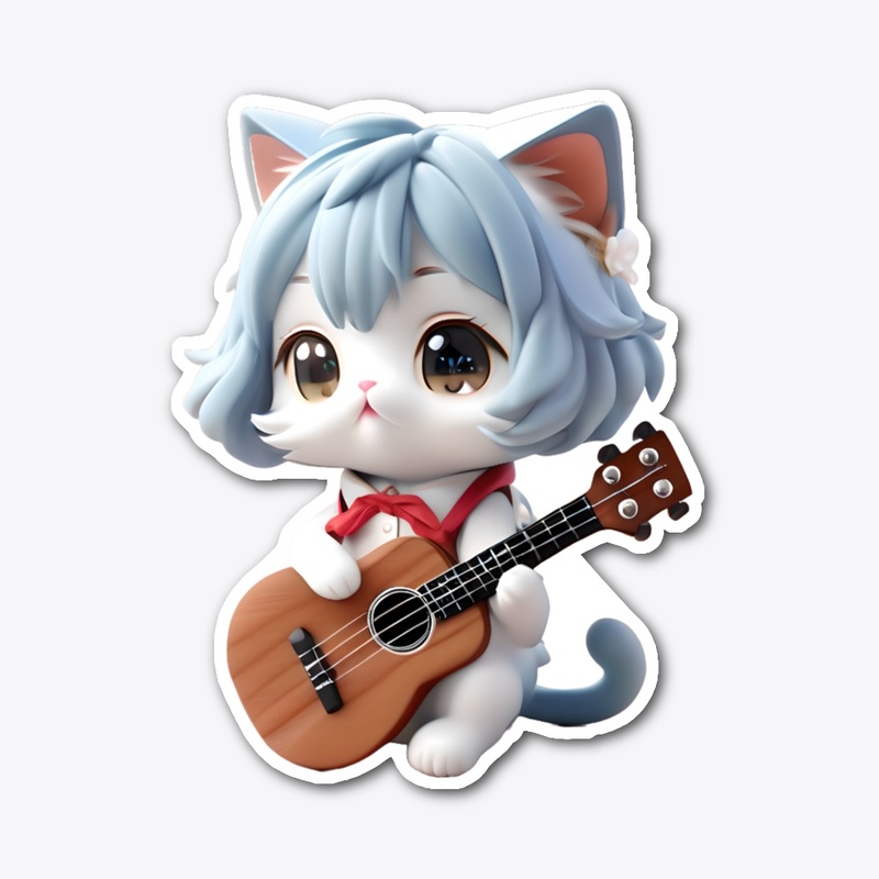 Ukulele Cute Kitten