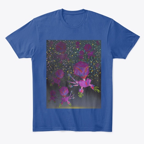 Transgressions In Outer Atmosphere Deep Royal T-Shirt Front